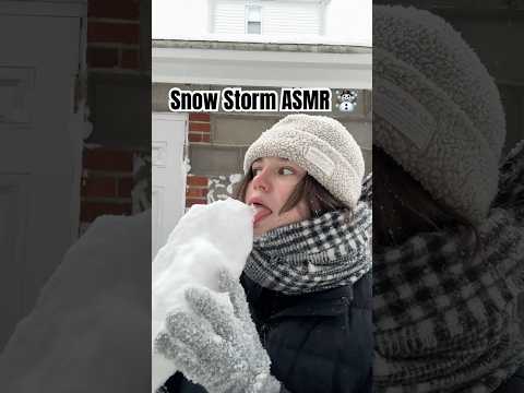 ASMR playing in the snow ⛄️ #asmr #relax #asmrtriggers #asmrsounds #asmrvideo #snow #tingles