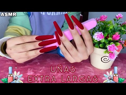 😰ASMR ME APLICO UÑAS EXTRA LARGAS😰