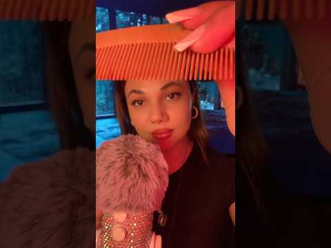 Slow Wooden Comb Sounds 🪮 Relaxing Hair Brushing ASMR #asmr #hsyasmr #asmrhairbrushing #relaxing
