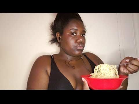 yummy sloppy spicy noodles mukbang asmr