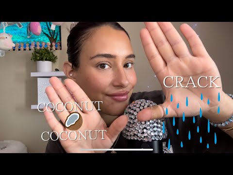 ASMR Trigger "Coconut Coconut Crack"🥥⛈️WILL put you to sleep💤