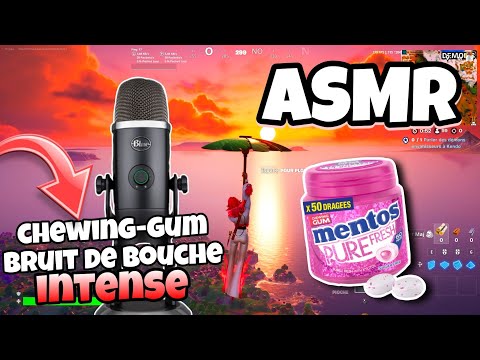 ASMR Français •  RELAXATION INTENSE CHEWING-GUM ET BRUITS DE BOUCHES SUR FORTNITE😴💤