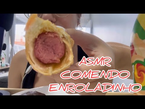 ASMR COMIDA - COMENDO ENROLADINHO #asmr #mukbang #asmrcomida