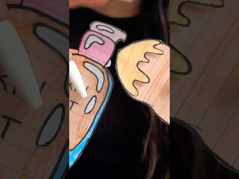 Doing Your Makeup With Paper Products! #asmr #shorts