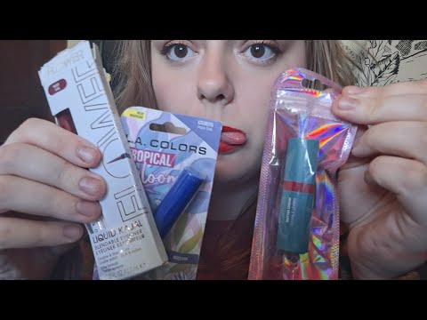 ASMR- Dollar Tree Haul & Makeup Try On (lofi with rambling)