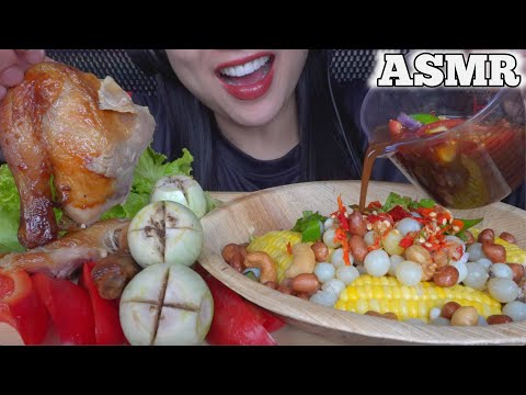 ASMR SPICY GIANT CAT FISH EGG SALAD + ROTISSERIE CHICKEN (EATING SOUNDS) LIGHT WHISPERS | SAS-ASMR