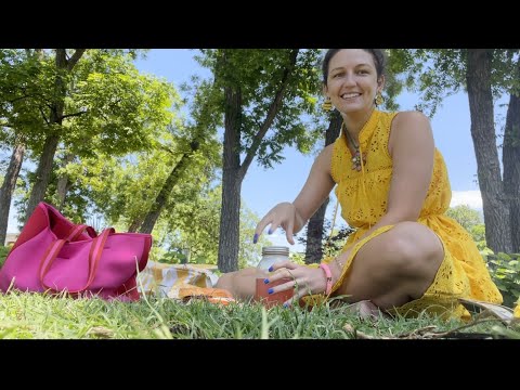 ASMR ~ a day of treating myself 🧺🌈💖🌞(with the tingliest gum chewing voiceover)