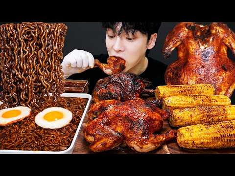 ASMR MUKBANG 직접 만든 양념 치킨먹방! 치즈스틱 짜파게티 레시피 FRIED CHICKEN AND BLACK BEAN NOODLES EATING SOUND!