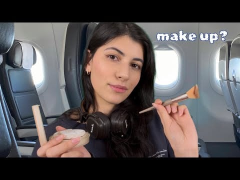 ASMR po polsku NIEZNAJOMA ROBI CI MAKIJAŻ W SAMOLOCIE ✈️ roleplay 