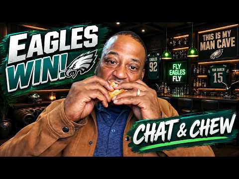 ASMR Chat & Chew 🦅 Eagles Beat Commanders! | Wawa Hoagie + Spanglish Football Talk