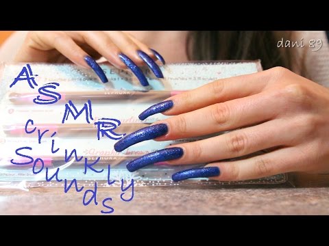 🎧 ASMR: [no talking] 💙 Crinkly Plastic Bag 💗 Soft Touch with Long Natural Nails 💙 tapping&scratching