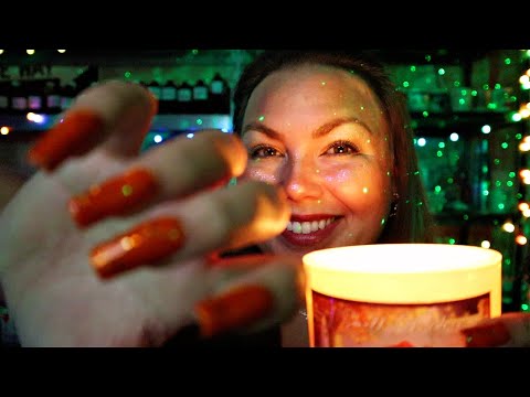 asmr/ ✨UP CLOSE whisper ramble✨ (long nail tapping + hand movements)🫶🏼