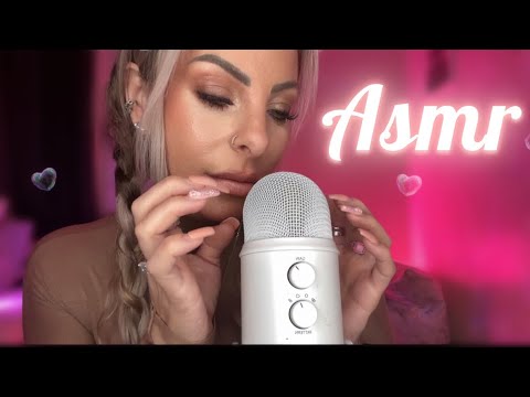 ASMR Triggers For Sleep NOW Whispering With Mouth Sounds & ALMOST Touching / Scratching The Mic 🎙️