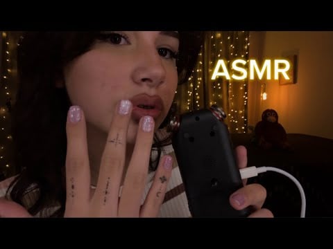 ASMR ☆ crispy tascam tapping triggers (mouth sounds, ear cleaning, tapping, skin triggers)