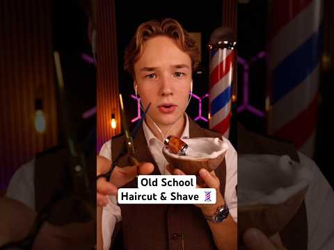 ASMR Old School Haircut & Shave ✂️💈 #asmr #asmrsounds #asmrcommunity #asmrvideo #asmrsleep