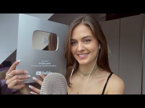 ASMR unboxing silver playbutton I soft-spoken🤍