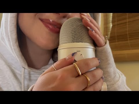 ASMR | ear to ear pure clicky whispers (hand movements, inaudible whispering, mouth sounds)