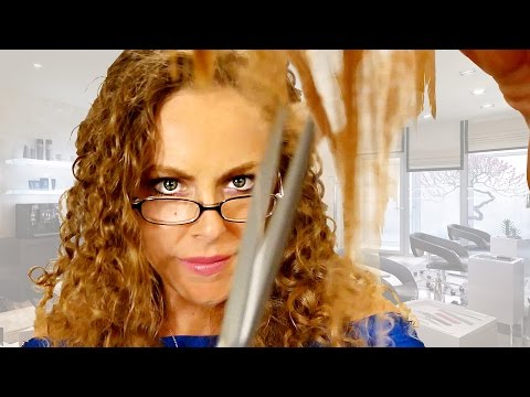 ASMR Haircut No Talking Role Play w/ Binaural Scissor Sounds & Real Hair