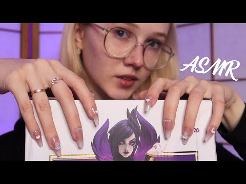 ASMR trying my long nails on figures 💅100% relaxing sounds, cute triggers