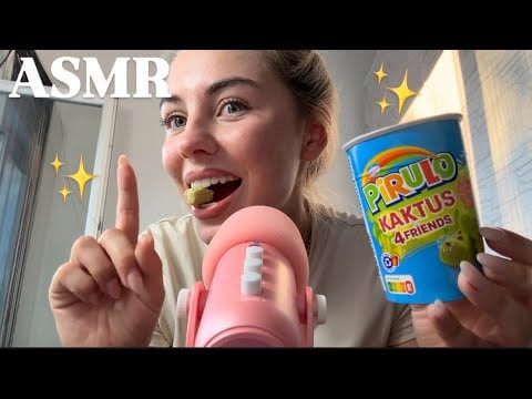 Satisfying Cactus Ice Eating Sounds 🌵✨ | Crackling & Crunchy! Kaktuseis essen [German]
