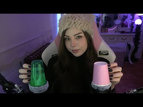 ASMR cosy cup tapping (paper and plastic cups)