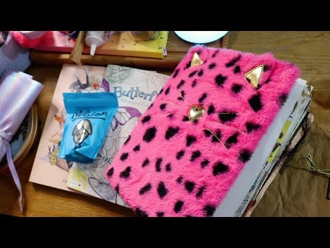 Scrapbooking Art Journaling 16 ASMR Sounds | Eating Wasabi Peanuts