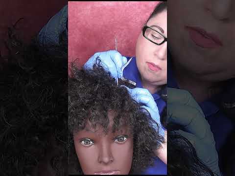 ASMR Scalp Check Afro/Kinky Hair (NO TALKING) #shorts