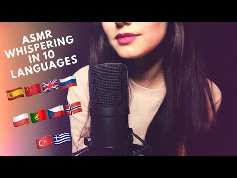ASMR Whispering in 10 Languages + Rain Sounds