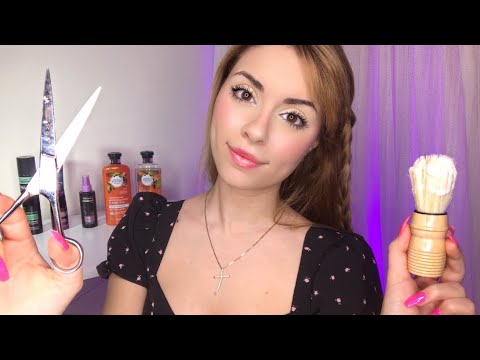 ASMR The BEST Haircut & Barber Shop Roleplay ♡ Trimmer Sounds, Razor, Face Shave, Head Massage RP ♡