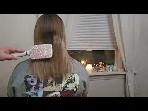 🦋 ASMR Light Touch w/ Hair Brushing, Jade Stick & Fluffy Fan Brush 🦋
