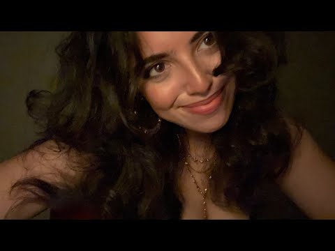 ASMR soft speaking (rambling while doing some triggers)