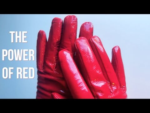 Red Shiny Leather Gloves ASMR - Soft Leather, Strong Tingles (No Talking)