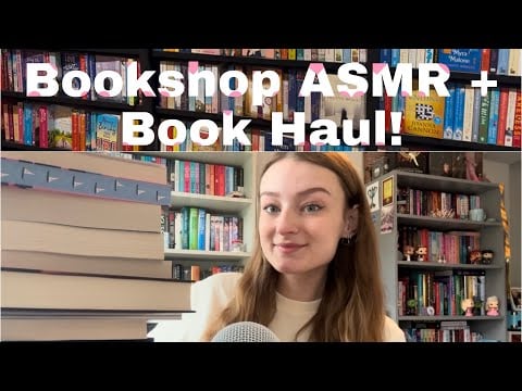 Book Shop ASMR and Book Haul (public ASMR, book triggers and close whispers)