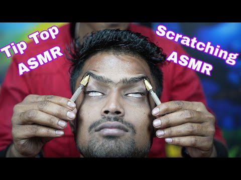 Tip Top Pin Pen Massage ASMR | Head Massage & Forehead Massage With Pin Pen Tool | ASMR Neck Crack