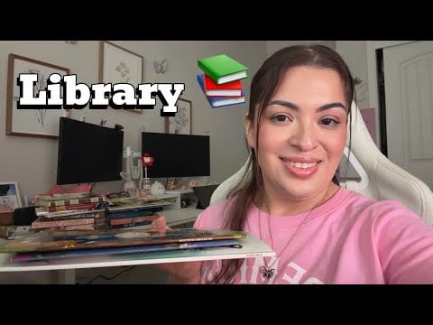 ASMR| Library Roleplay- Checking out books 📚 