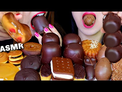 ASMR GIANT CHOCOLATE COVERED MARSHMALLOWS, ICE CREAM SANDWICH, JELLY, MILKA CHOCOLATE EGG, KINDER 먹방