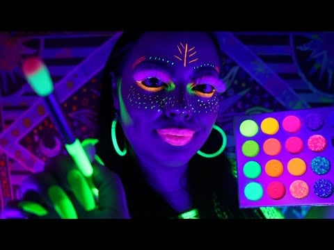 ASMR| Doing Your Makeup for a GLOW PARTY (PERSONAL ATTENTION)