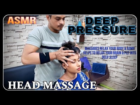 ASMR BEST DEEP PRESSURE HEAD NECK SHOULDER & BACK MASSAGE || Pure Insomnia Cure ||💈RIZWAN #insomnia