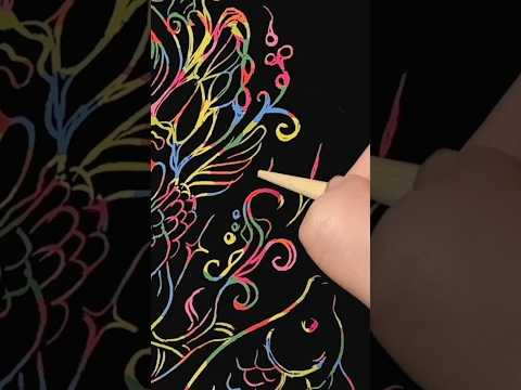 Asmr colorful scratch art 🌈 #satisfying #drawing