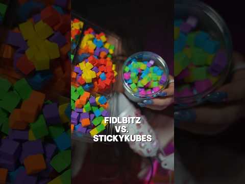 FIDLBITZ VS. STICKYKUBES 😮 #asmr #fidlbitz #stickykubes #fidgets