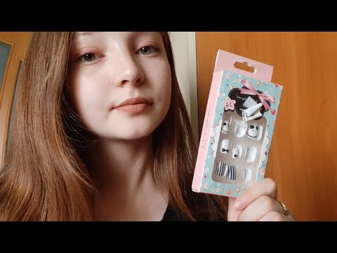 asmr/асмр наклею тебе ногти💅❣персональное внимание🦋шепот😴звук ноготочков😍 триггеры😌