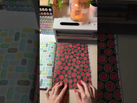 1min of ASMR watermelon coloring coz you loved it 😍 🍉 #asmrcoloring #satisfyingvideos