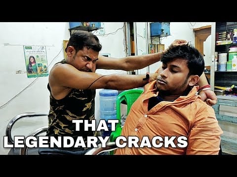 Ultimate swag with loud neck and hair cracking by asim barber