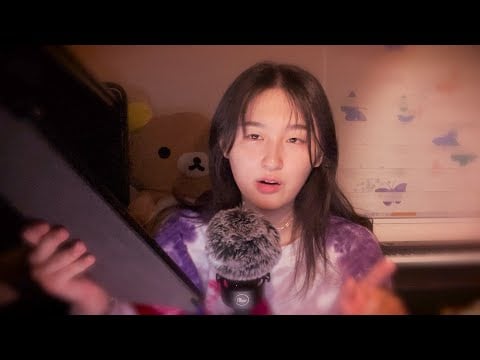ASMR 📓 clicky layered inaudible whispers (reading to you)