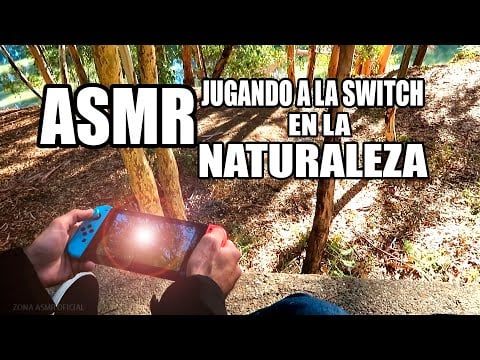 ASMR | 🌲Jugando Animal Crossing en la NATURALEZA🍃