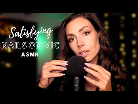 ASMR Long nails Relaxation Mic Triggers 🎤🎶 Intended eye contact 💋