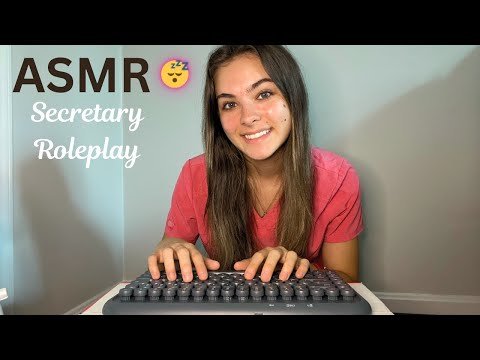 ASMR ~ Doctor Receptionist Roleplay (Tingly Keyboard typing + Asking you questions!)