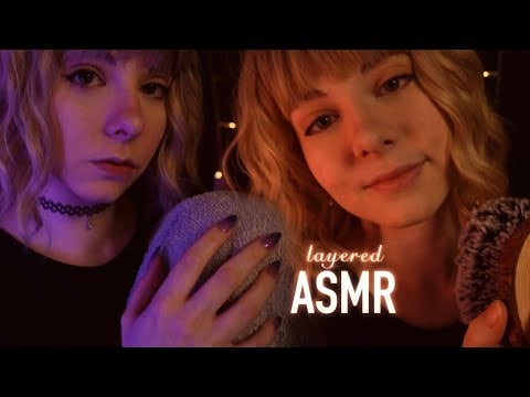 cozy layered ASMR | sleepy Whispering, gentle Wood Tapping & slow Towel Scratching - Blue Yeti