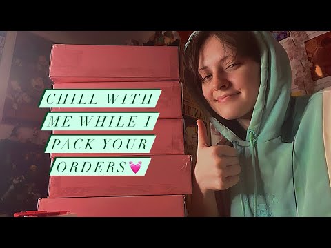 Chill with me while I pack orders for my shop💖