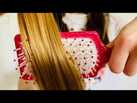ASMR brushing your hair | REAL HAIR | hair brushing with lots of different brushes| no talking